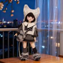 12英寸/30厘米 1/6比例 BJD 娃娃冬季风格乙烯基连衣裙洛丽塔娃娃服装可爱套装（仅含服装，不含娃娃和鞋子） - 彩色 - 查看 6