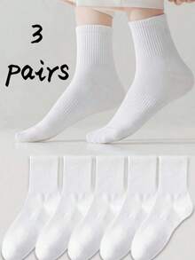 1/3/5/10 Đôi tất cotton cổ ngắn cho nữ, tất trắng, tất dễ thương cho bé gái, thích hợp cho mùa thu, đông, xuân và hè, thiết kế lưới thoáng khí, thấm hút mồ hôi, mềm mại và mịn màng, thích hợp cho nhiều dịp như lễ hội, thể thao, thường ngày, công sở, có thể mặc quanh năm, phối màu ngẫu nhiên. - trắng - Xem 6