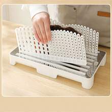 Rebanador de pan de acero inoxidable, soporte integrado para cortador de pan para uso doméstico, herramienta de rebanado de pan, rejilla de rebanado de pan de cocina - Blanco - Ver 7