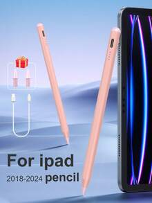 适用于 iPad 11/10/9/8/7/6、Air 7/6/5/4/3、Pro 13"/12.9"/11"（2018-2025）、Mini 7/6/5 的 90mAh 电池供电高精度灵敏磁吸式触控笔配件，具备倾斜感应和防误触功能。 - 粉色 - 查看 4