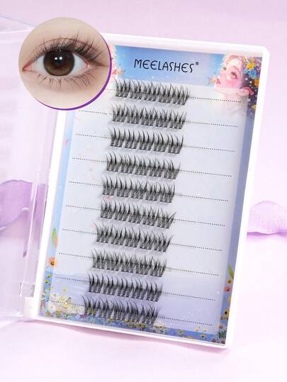 自然无胶假睫毛，轻盈妆感，适合日常佩戴，分段式假睫毛，增强眼部魅力