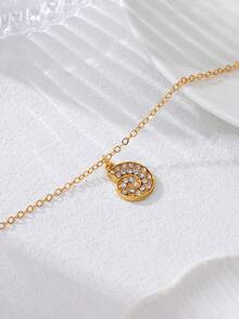 1pc Fashionable Minimalist Ocean Style Golden Seashell Pendant Necklace - Ocean Breeze - View 9