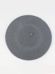 1 chiếc mũ beret tối giản đa năng mới dành cho nam, mùa thu/đông, phong cách nghệ sĩ cổ điển Nhật Bản. - Màu xám đen - Xem 3