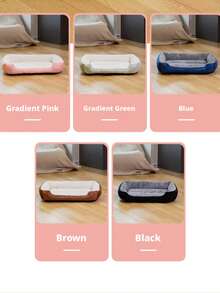 1个防滑毛绒猫/狗床，四季通用，防潮 | 北极绒面料，亲肤 | 24x18英寸，适合小型/大型宠物 | 夏季、宠物纪念日、户外露营 - 彩色 - 查看 6