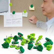 Pcs Decorative Push Pins Gre1en Leaves Flat Thumb Tacks Decorative Board Tacks For Bulletin Board, Photos Wall Maps And Other Offices Schoolssss Supplies And Accessories… - Gre1en Leaf - View 7
