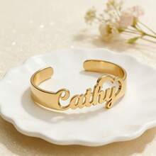 Vòng tay khắc tên cá nhân, Vòng tay chữ cái tùy chỉnh, Vòng tay hở tự làm khắc tên cho nữ, Vòng tay chữ cái lớn bằng thép không gỉ, Vòng tay khắc theo yêu cầu, Quà tặng trang sức cho Halloween, Giáng sinh, Lễ Tạ ơn, Sinh nhật, Dành cho phái nữ - Nhiều màu - Xem 5