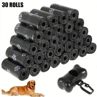 1/6/8/10/20/30/40/50 Rolls Leak-Proof Pet Dog Poop Bags - Thicker & Durable, Effectively Controls Odor, Suitable For Sanitation, Food And Pet Cleaning