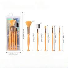 6pcs Makeup Brush Set With Heart-Shaped Handle, Eyeshadow Brush, Loose Powder Brush, Eyeshadow Stick, Eyebrow Comb, Lip Brush, Mother's Day Gift, Gift For Girlfriend - Heart-shaped Handle Brush - View 9