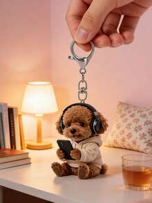 Móc khóa hình gấu 2D dễ thương đang dùng điện thoại và đeo tai nghe, móc khóa hình chó cưng dễ thương, móc khóa hình cốc trà sữa trân châu, thích hợp cho các cặp đôi, người nuôi thú cưng, móc khóa trang trí thiết kế acrylic độc đáo, bền và nhẹ, có thể dùng cho chìa khóa xe, chìa khóa điện thoại, ba lô và ví, có thể dùng làm quà sinh nhật, móc khóa cho cặp đôi yêu thú cưng, mặt dây chuyền chìa khóa xe. - Nhiều màu - Xem 5