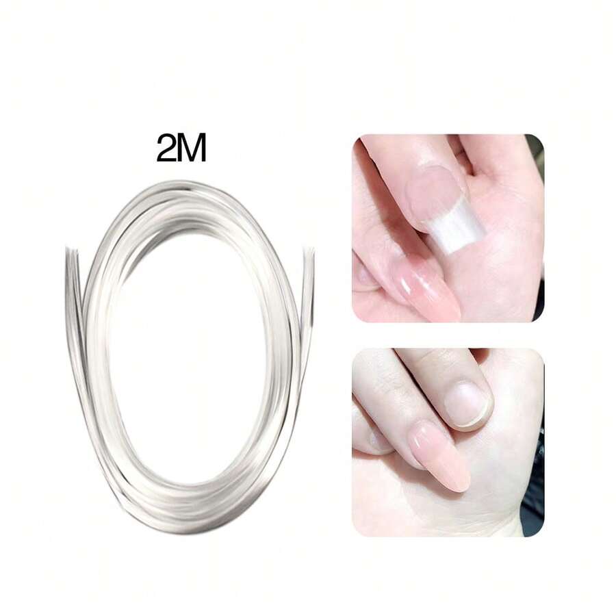 2M Glass Fiber Nail Extension Strengthener, Crack Prevention Nail Extension Fiber - White - View 1
