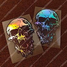 1 miếng dán bình xăng xe máy hình đầu lâu, trang trí đuôi xe máy địa hình nhiều màu sắc, decal bình xăng phong cách đường phố, miếng dán che chắn riêng tư cửa sổ sau xe hơi. - 1 cái - Xem 6