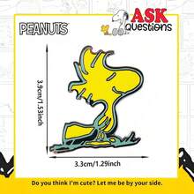 Peanuts 花生漫画官方授权收藏徽章 锌合金珐琅徽章 史努比新奇饰品 男女通用胸针 夹克翻领徽章 动漫背包徽章 防锈金属胸针 生日礼物 1枚 - 彩色 - 查看 7