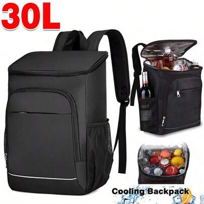 Insulated Waterproof Cooling Backpack Camping Picnic Rucksack Ice Cooler Bag 30L