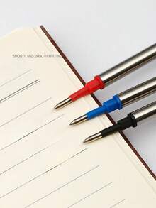 5 ruột bút bi mực xanh dương, ruột bút bi kim loại màu đen/xanh dương/đỏ, thích hợp cho văn phòng, nhà, trường học và nhiều nơi khác, ngòi 0.7mm tương thích với hầu hết các loại bút bi có thể thay ruột. - Ruột bút bi kim loại - Xem 4