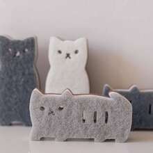 4pcs Anti-Scratch Cat Pattern Sponge Scrubber, 4 Cute Cat Designs, Versatile Kitchen Cleaning Sponge, Dish Washing Cloth, Pot Scrubber, Wipe Cloth, Compressed Dishwashing Block, Heavy Duty Cleaning Pad With Scratch-Resistant Foam, Suitable For Pots, Utensils And Surfaces, Ideal For Home Kitchen Cleaning, Halloween Gift, Random Color/Pattern - Cat - View 6