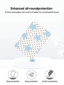 Minimalist Polka Dot & Star Print Protective Case Suitable For Kindle 10th, Kindle 11th, Kindle Paperwhite 5, E-Book Reader Protective Cover With Auto Wake/Sleep Function, Lightweight And Convenient, Perfectly Fit To Protect Your Reading Device, Romantic Gift - Multicolor - View 5