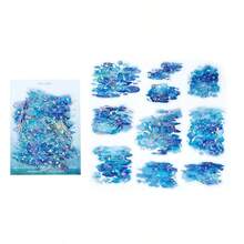 20pcs PET Rain Crystal Shell Sticker Pack, Borderless Water Language Series Scrapbooking Decorative Stickers,School Supplies,Back To School - Multicolor - View 17
