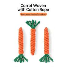 1 món đồ chơi gặm hình củ cà rốt cho thú cưng, đồ chơi bằng dây cotton, đồ chơi hình củ cà rốt dệt bền chắc, thích hợp cho việc chăm sóc răng miệng của chó và mèo. - Nhiều màu - Xem 9