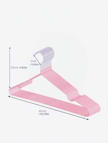 5/10/20/40个装成人防滑涂层衣架，轻便奢华家用衣柜衣架，适用于衬衫和裤子 - 粉色 - 查看 4