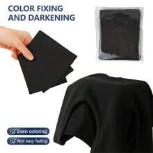 40/25/15/10/2PCS Laundry Black Color Enhancer, 91g/M² – Specialized Sheets For Faded Black Clothes Ased Fabric Tablets For Black Clothes, Dark Wash Jeans, For Dishwasher - Multicolor - View 5
