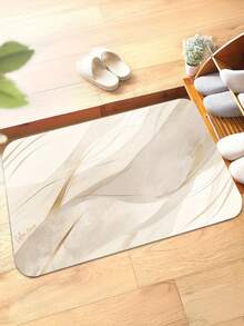 Diatom Mud Flower-Shaped Bath Mat - Non-Slip Quick-Drying Absorbent Bathroom Mat, Woven Diatom Mud Floor Mat, Unique Floral Design, Soft Non-Slip Bottom, Suitable For Bathroom Entrance - Multicolor - View 3