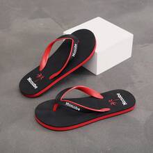 Men's Flip Flops, High-End Non-Slip Odor-Resistant Thong Sandals, Fashionable Rubber Outdoor Thick-Soled Beach Shoes - Black - View 10