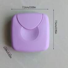 1pc Square Sanitary Napkin Storage Box, Lockable Flip Cover, Waterproof Plastic Case, Portable Mini Compact, Convenient For Ladies, Cute Tampon/Pad Holder Box, Holds 6pcs Stick-Shaped Tampons, Not Suitable For Pad-Type - Multicolor - View 5
