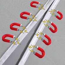 1 tấm rèm chống muỗi màu trắng mở ngang, rèm chống muỗi từ tính không cần khoan, kiểu dáng mới năm 2026, rèm cửa sổ và cửa ra vào tự dính từ tính mạnh mẽ, dùng trong nhà. - trắng - Xem 7