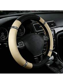 1 Stück universelle Strass-Echtleder Lenkradabdeckung, luxuriöse funkelnde Strass Anti-Rutsch Lenkradhülle, passend für die meisten Fahrzeuge 36-38cm, süßes und modisches Auto-Innenraum-Accessoire für Limousine, SUV und Lkw, geeignet für tägliches Fahren und Feiertagsdekoration - A - Übersicht 11
