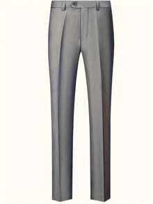 2pcs Men's Wedding Suit Set, Jacket And Pants, Suitable For Wedding, Party, Gathering - Light Grey - View 9