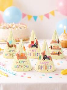 6Pcs Dachshund Dog Happy Birthday Paper Party Hats With Elastic Rope, Baby Shower Puppy Pet Theme Birthday Cone Hats For Kids Toddler Boys Girls Birthday, Dog Theme Party Supplies, Gender Reveal Nursery Party Favor Decor - Multicolor - View 10