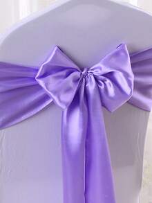 1pc Satin Ribbon Sash, Wedding Party Chair Back Decoration, Bow Tie Chair Strap - 1PC - View 15