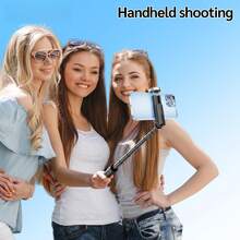 Tangle-Free Premium Quality 70'' Extendable Selfie Stick Tripod With Fill Light & Wireless Remote, Portable Phone Tripod Stand For Android, Adjustable Travel Selfie Stick Mother's Day Birthday Gift - 70inch - View 2
