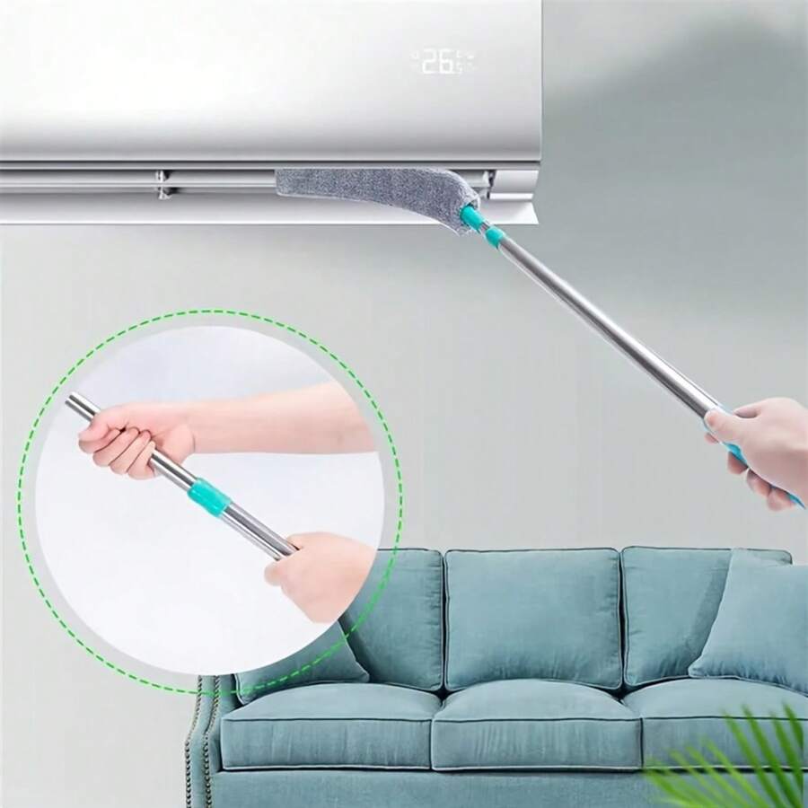 Herramientas de limpieza de cama, plumero de hogar, colector de polvo, agente de limpieza, herramientas de eliminación de polvo, escoba para eliminar el polvo - 4 piezas de tela + 1 asa. - Ver 1