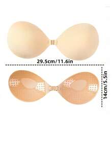1/2/10pcs Invisible Strapless Bra, Front Closure | Reusable Silicone Nipple Covers, Suitable For Backless Dresses | Adhesive Nipple Pasties, Suitable For Party And Evening Gowns - Multicolor - View 11