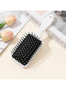 1pc New Dachshund Bow Striped Print Air Cushion Comb, Wet & Dry Dual-Use Hair Styling Brush Beauty Home Bedroom Decor Travel Accessories Hair Tool Kit - Multicolor - View 3