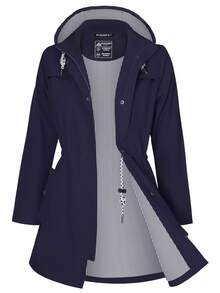Women Coats - Navy Blue - View 11