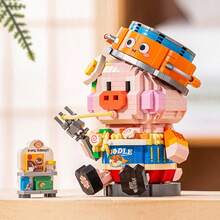 Cute Animal Model Mini Building Blocks, DIY Pasta Jar Piglet, Strawberry Calf, Puzzle Assembly, Home Decor, Stress Relief, Suitable For Gifts, Birthday, Halloween/Thanksgiving/Christmas - Multicolor - View 5