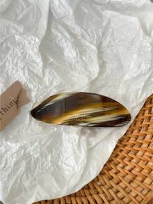 醋酸纤维弹簧夹椭圆形刘海夹马尾半夹优雅发夹 - 彩色 - 查看 4