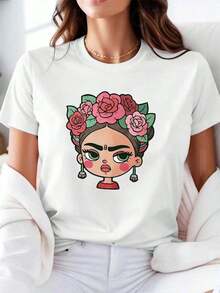 I'M A MOM, A GRANDMA, AND AN EXCEPTIONAL GRANDMA. I'm Not Afraid Of Anything. A Casual Women's T-Shirt With Sunflower And Heart Patterns, Celebrating The Pride Of Being A Mom In Spring And Summer, Perfect For Everyday Outings And Holiday Gifts. - 白色 - 查看 5
