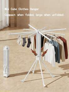 1pc Foldable Clothes Drying Rack, Freestanding Balcony Octopus Shaped Multifunctional Laundry Drying Rack, Indoor Small Octopus Clothes Hanger, Foldable Clothes Drying Rack, Freestanding Balcony, Multifunctional Mobile Clothes Drying Rack, Bedding Drying Rack, Freestanding, Foldable, Multi-Layer Clothes Drying Rack, Multifunctional Towel Rack, Balcony Clothes Drying Rack - Multicolor - View 2