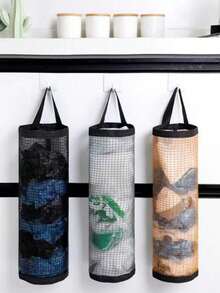 5pcs Large Capacity Storage Bags For Plastic Bags, Storage Wall Mounted Hook And Loop Net Bag Storage .Kitchen Garbage Bag Storage Rack Wall-Mounted Large Capacity Plastic Bag.Kitchen,Storage,Kitchen Accessories,Hanging Basket - Multicolor - View 6