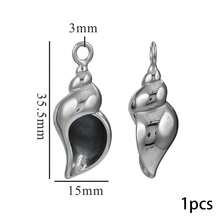 1 Mặt dây chuyền hình vỏ sò bằng thép không gỉ 304, mạ vàng 18K, hình vỏ ốc xà cừ/vỏ sò biển, thích hợp để tự làm vòng cổ, vòng tay và trang sức, không gây dị ứng và chống gỉ. - ốc xà cừ - Xem 13