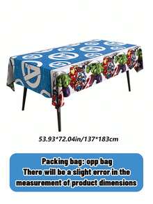 1 pieza Mantel de 137cm*183cm con diseño de Spider-Man de Marvel, impermeable, reforzado, tema de dibujos animados - Artículo de decoración de mesa para fiestas de Año Nuevo/Cumpleaños/Bodas, mantel impermeable para Año Nuevo/Cumpleaños/Bodas y picnics, plástico duradero con diseño de dibujos animados divertidos - Mantel de - Ver 7