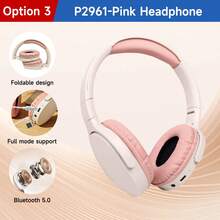 TOKQI Headphone Nirkabel Lipat, Headphone Over-Ear Modis Multi-Warna, Mendukung Koneksi Nirkabel/Berkabel Bluetooth, Kartu TF, Kabel Stereo 3.5mm, Multi-Mode, Stereo HiFi, Ringan, Bass Dalam, Cocok untuk Bermain Game, Musik, Streaming Langsung, Kompatibel dengan Ponsel - View 16