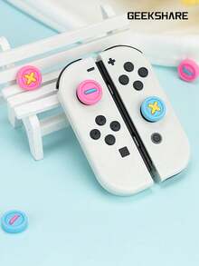 GeekShare 4pcs Cute Silicone Thumb Grip Joystick Caps Compatible With Nintendo Switch 2017/OLED/Switch Lite - View 3