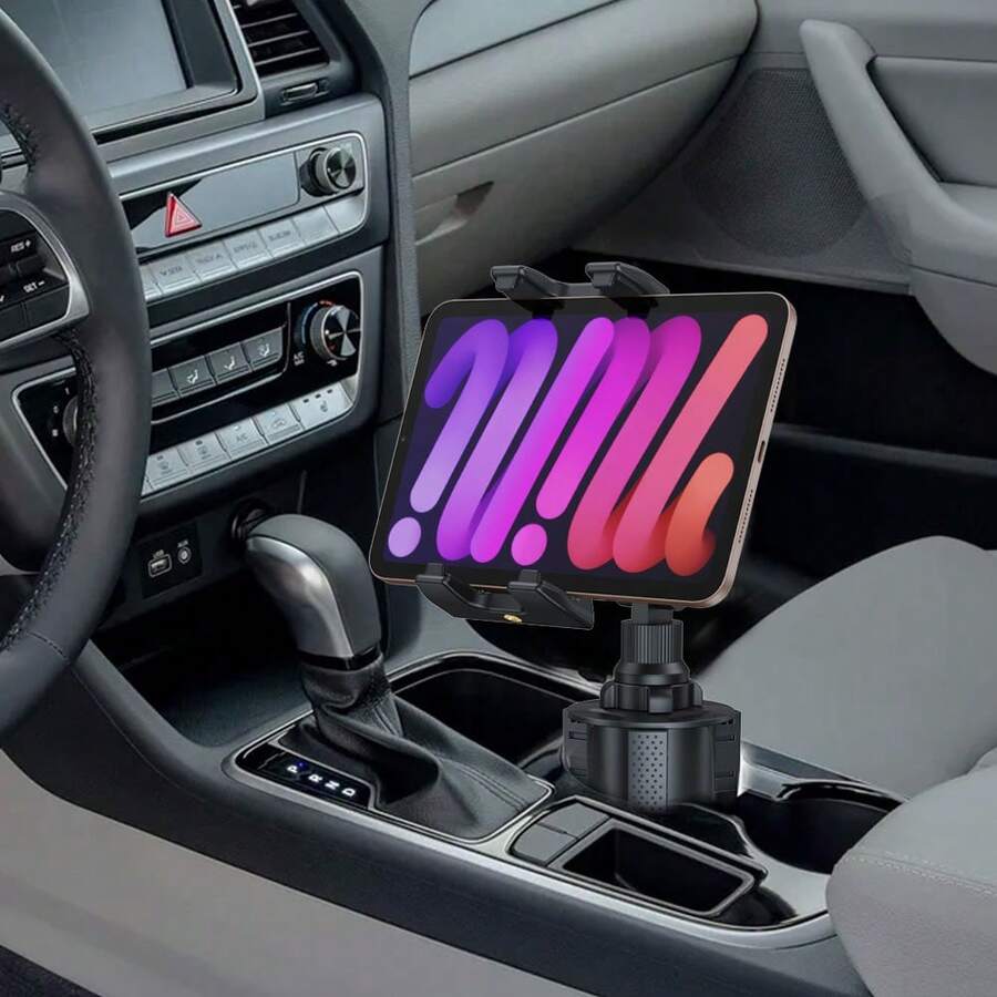 Giá đỡ cốc xoay 360° cho ô tô kiêm giá treo điện thoại/máy tính bảng, giá đỡ định vị đa năng, món quà tuyệt vời cho gia đình và bạn bè. - màu đen - Xem 1