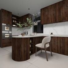 1 Cuộn Giấy Dán Tường Vân Gỗ Óc Chó Thời Trung Cổ, Kích Thước 21.65 X 393.70 Inch, Chống Thấm Nước, Giấy Dán Vân Gỗ Có Thể Tháo Rời, Dùng Cho Mặt Bàn, Bàn Làm Việc, Tủ Và Đồ Nội Thất. - Hình dán tường gỗ óc chó đen - Xem 9