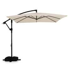 8 X 8 FT Offset Cantilever Patio Umbrella Square Hanging Outdoor Market Umbrella - A - 查看 6
