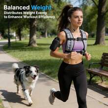 Senmeo 12lb Weighted Vest For Women And Men, Padded Design With Breathable Mesh Back, WeightVest With Reflective Stripe And Double Adjustable Buckle Straps Weight Vests For Strength Training, Jogging, Cardio, Weight Loss - 12lb Weighted Vest - View 5